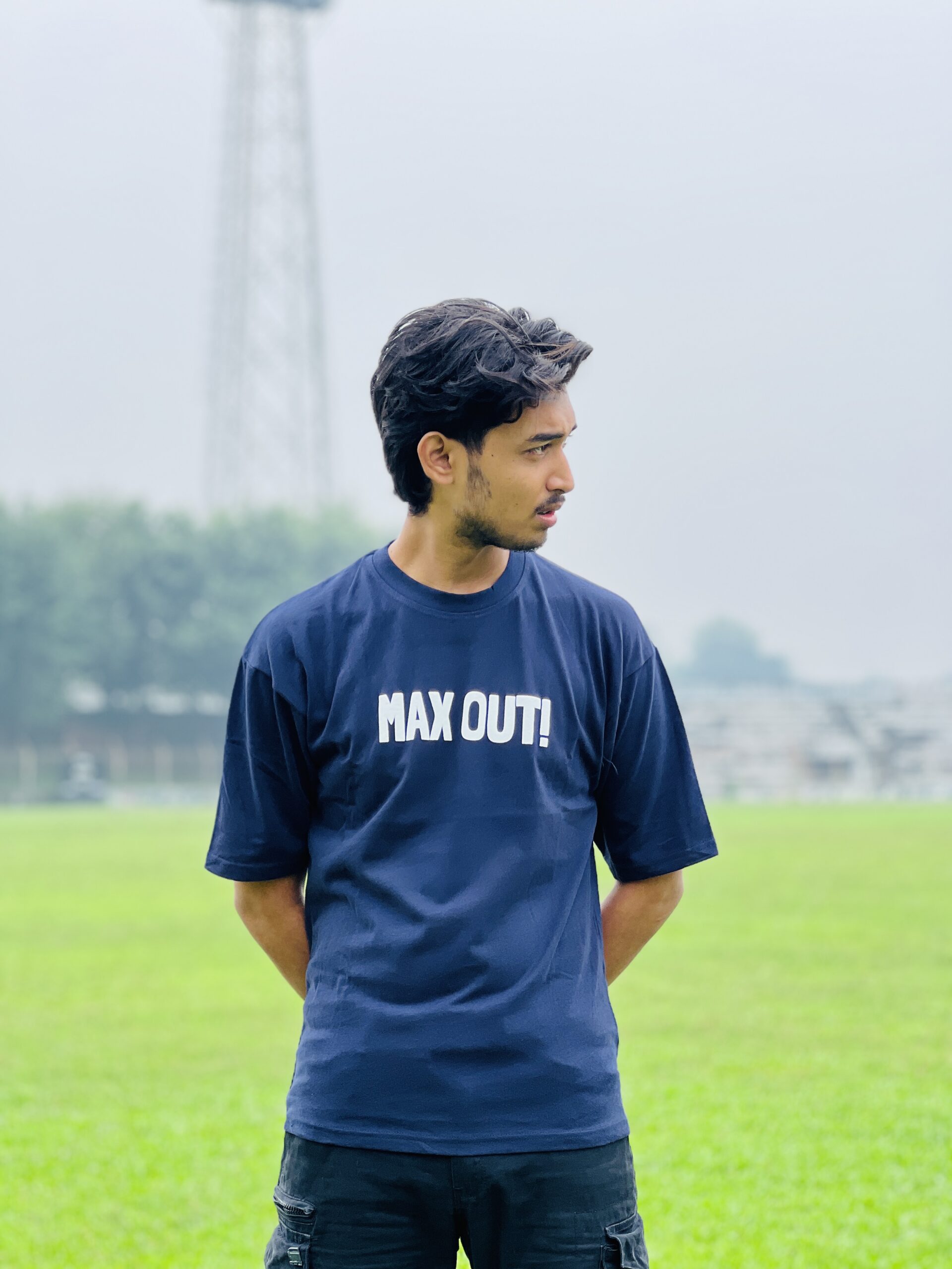 Navy Drop Shoulder T-Shirt