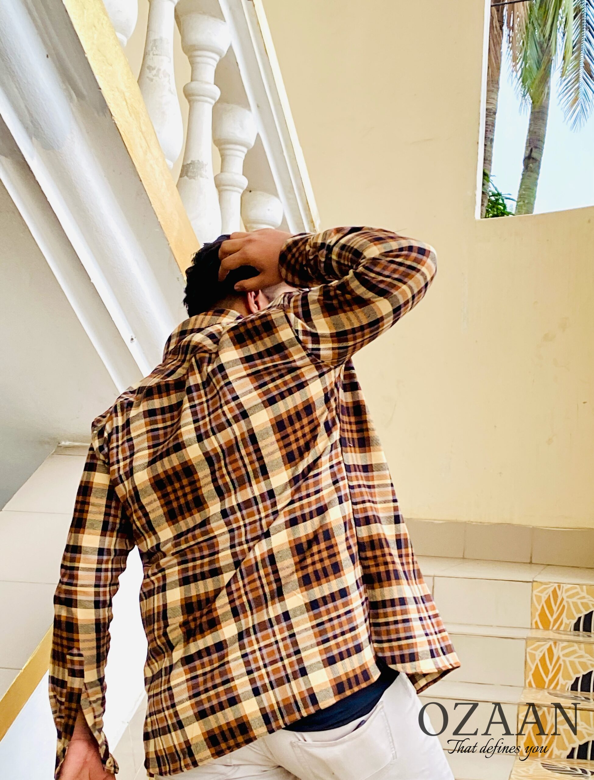 Premium Checkered Mid-Winter Jacket