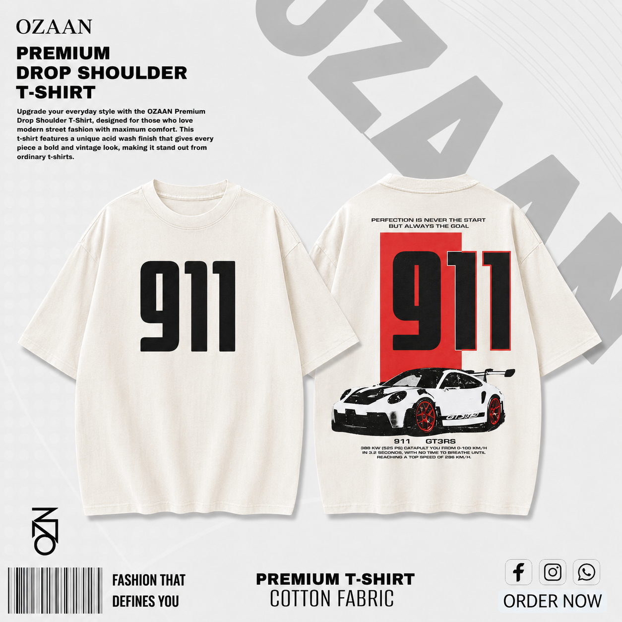 The Vanguard 911: Men’s Ultra-Heavyweight Drop Shoulder Oversized T-Shirt