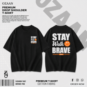 ozaan premium drop shoulder t shirt – vintage acid wash streetwear tee